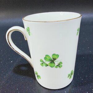 Hammersley Fine Bone China Spode Group Green Clover Leaf Coffee Mug Cup England